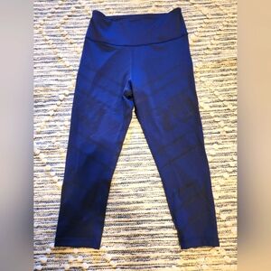 Zumba Wear Blueish purplish with black spark Zumba letters capri. Large